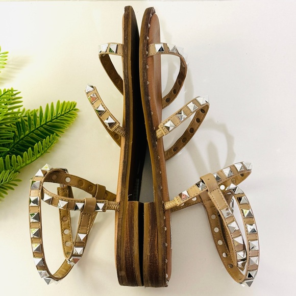 Steve Madden Silver Studded Brown Sandals - Picture 9 of 15